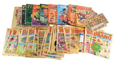 Lot 613 - COMICS - COLLECTION OF VINTAGE DANDY, BEANO COMICS & ANNUALS WITH GIFTS