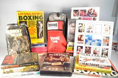Lot 320 - COLLECTION OF LATE 20TH CENTURY BOXING RELATED BOOKS AND MEMORABILIA