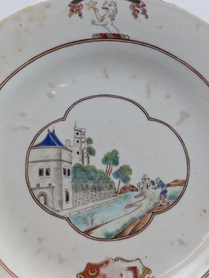 Lot 55 - CANTON EXPORT WARE C. 1750 ARMORIAL PLATE FOR SIR FRANCIS HOLBOURNE