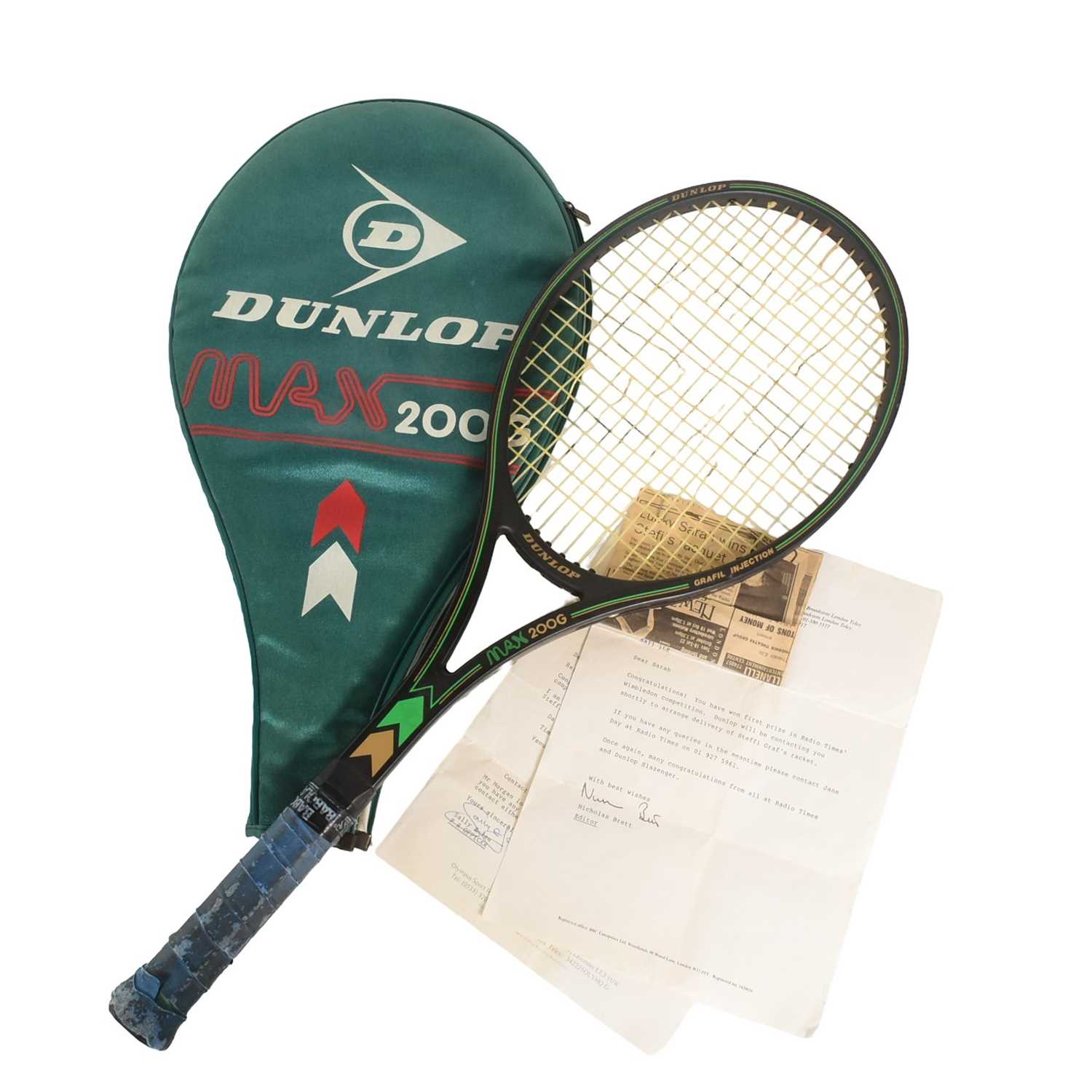 Lot 3 - TENNIS - STEFFI GRAF'S MATCH USED RACKET WIMBLEDON 1988