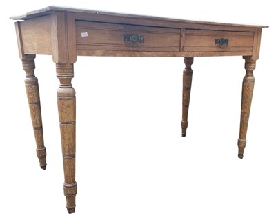 Lot 929 - EARLY 20TH CENTURY PINE TWO-DRAWER SIDE TABLE