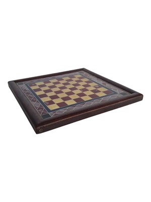 Lot 328 - EARLY 20TH CENTURY REVERSIBLE CHESS BOARD