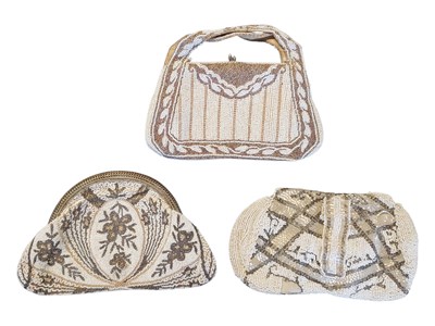 Lot 355 - THREE VINTAGE EMBROIDERED PURSES
