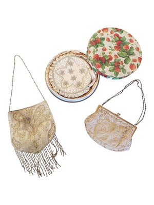 Lot 343 - THREE VINTAGE EMBROIDERED PURSES