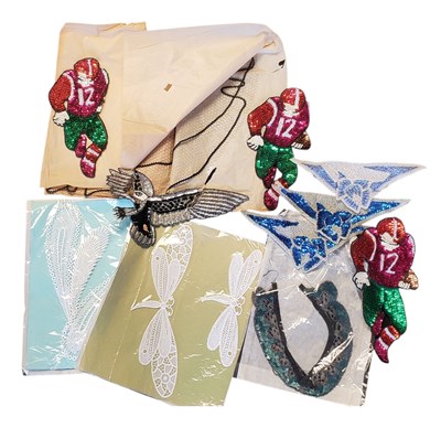Lot 344 - COLLECTION OF 19TH & 20TH CENTURY APPLIQUES & EMBELLISHMENTS