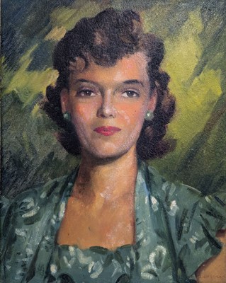 Lot 72 - BEVAN DETMAN (UNKNOWN) - MID CENTURY OIL ON PANEL PORTRAIT