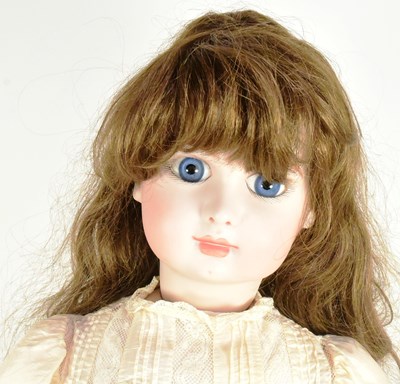 Lot 383 - LARGE VINTAGE REPRODUCTION PORCELAIN DOLL