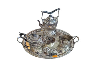 Lot 348 - COLLECTION OF MID 20TH CENTURY SILVER PLATED PART TEA SERVICE