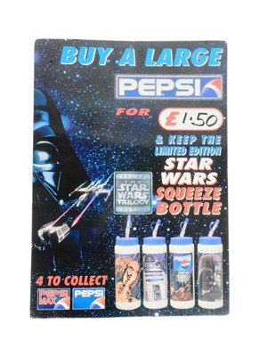 Lot 74 - STAR WARS - ORIGINAL PEPSI IN-STORE ADVERTISING BOARD