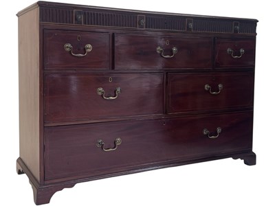 Lot 799 - 19TH CENTURY INLAID MAHOGANY CHEST OF DRAWERS