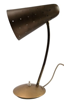 Lot 333 - G. A. SCOTT - MODEL TL33 (WITH A LATER SHADE) - VINTAGE GOOSENECK ARM DESK LAMP