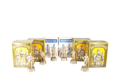 Lot 372 - SIX LATE 20TH CENTURY BUCKINGHAM PEWTER FIGURES BOXED