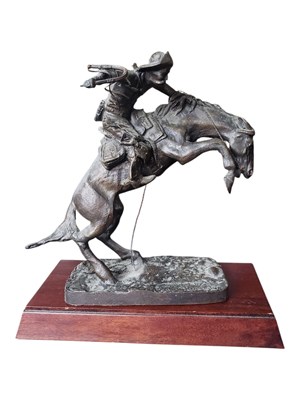 Lot 374 - AFTER FREDERICK REMINGTON - FRANKLIN MINT 1988 THE BRONCHO BUSTER