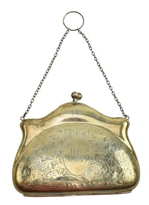 Lot 92 - 20TH CENTURY GEORGE V HALLMARKED SILVER PURSE