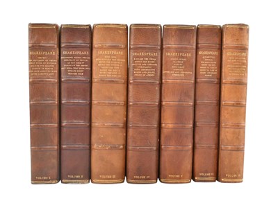 Lot 75 - NONESUCH PRESS. 1929-1933 WORKS OF SHAKESPEARE SEVEN VOLUMES IN PUBLISHER'S LEATHER