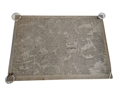 Lot 510 - 1903 VINTAGE MONOCHROME MAP OF THE CITY OF BRISTOL