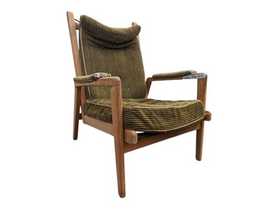 Lot 616 - BRITISH MODERN DESIGN - MID CENTURY TEAK OPEN EASY ARMCHAIR