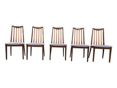 Lot 618 - VICTOR B. WILKINS - G-PLAN - FRESCO - SET OF 5 TEAK WOOD DINING CHAIRS