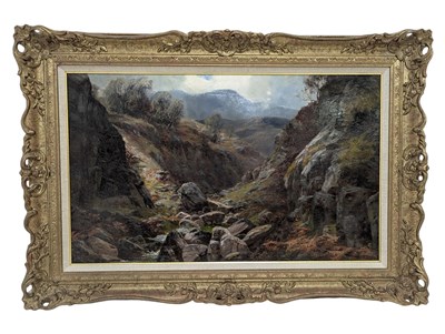 Lot 555 - JAMES HENRY GOSSLAND (1852-1939) - OIL ON CANVAS LANDSCAPE