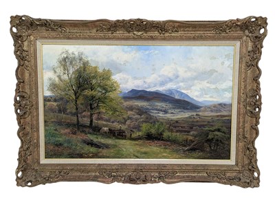 Lot 558 - JAMES HENRY GOSSLAND 91852-1939) - OIL ON CANVAS LANDSCAPE PAINTING