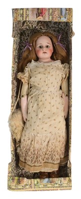 Lot 91 - DOLLS - BAHR & PROSCHILD BISQUE HEADED LEATHER BODIED DOLL