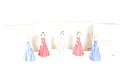 Lot 490 - ROYAL DOULTON - FIVE 21ST CENTURY SIGNS OF THE ZODIAC CHINA FIGURES