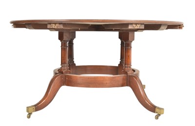 Lot 375 - REGENCY REVIVAL JUPE ACTION DINING TABLE AND EIGHT CHAIRS
