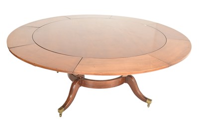 Lot 375 - REGENCY REVIVAL JUPE ACTION DINING TABLE AND EIGHT CHAIRS