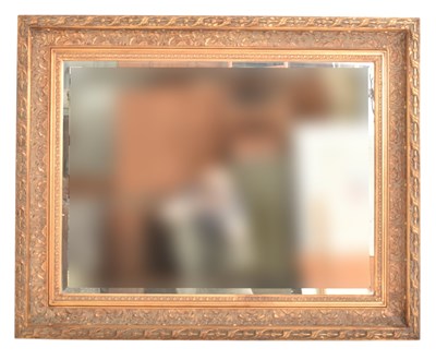 Lot 397 - LARGE 20TH CENTURY GILT-FRAMED OVERMANTEL MIRROR