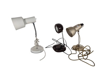 Lot 571 - THREE VINTAGE 20TH CENTURY DESK LAMPS