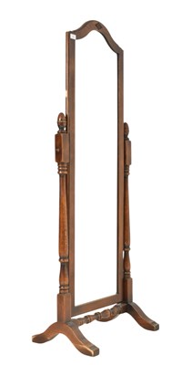 Lot 535 - HARRODS - ROYAL OAK RANGE - SOLID OAK CHEVAL MIRROR