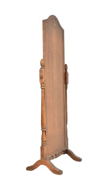 Lot 535 - HARRODS - ROYAL OAK RANGE - SOLID OAK CHEVAL MIRROR