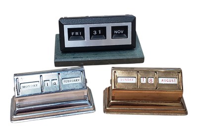 Lot 207 - THREE LATE 20TH CENTURY PERPETUAL DESK CALENDARS