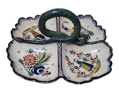 Lot 106 - HENRIOT QUIMPER - 1970S VINTAGE FRENCH SERVING PLATE