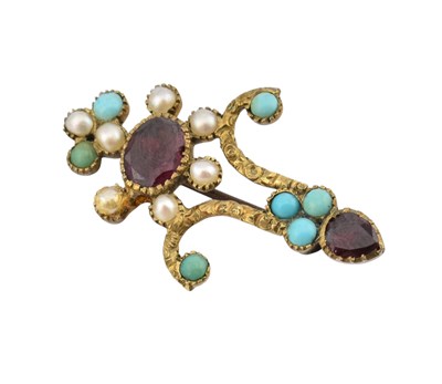 Lot 33 - 19TH CENTURY GEORGIAN HALLEY'S COMET BROOCH PIN