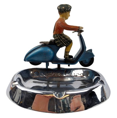 Lot 8 - DOUGLAS VESPA - VINTAGE AUTOMOBILIA CHROME-PLATED ASHTRAY