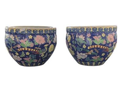 Lot 497 - PAIR OF CIRCA 1920S CHINESE PORCELAIN PLANTERS