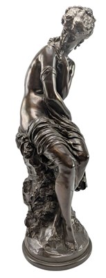 Lot 36 - AFTER MATHURIN MOREAU - VENUS AU BAIN - BRONZED EFFECT SCULPTURE