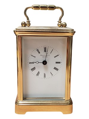 Lot 367 - MALLORY - 20TH CENTURY BATH BRASS CARRIAGE CLOCK