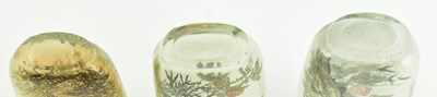 Lot 183 - THREE GLASS SNUFF BOTTLE BY WANG JIN 王晋 琉璃鼻烟壶 三个