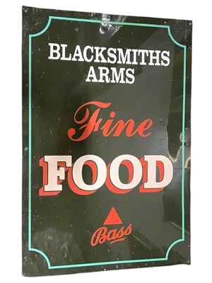 Lot 88 - BLACKSMITHS ARMS - VINTAGE PAINTED ALUMINIUM PUB SIGN