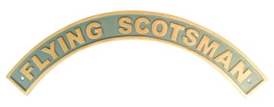 Lot 61 - RAILWAYANA - CAST IRON FLYING SCOTSMAN NAME PLATE SIGN