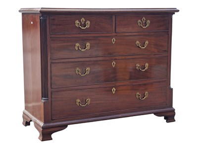 Lot 771 - VICTORIAN MAHOGANY CHEST OF DRAWERS