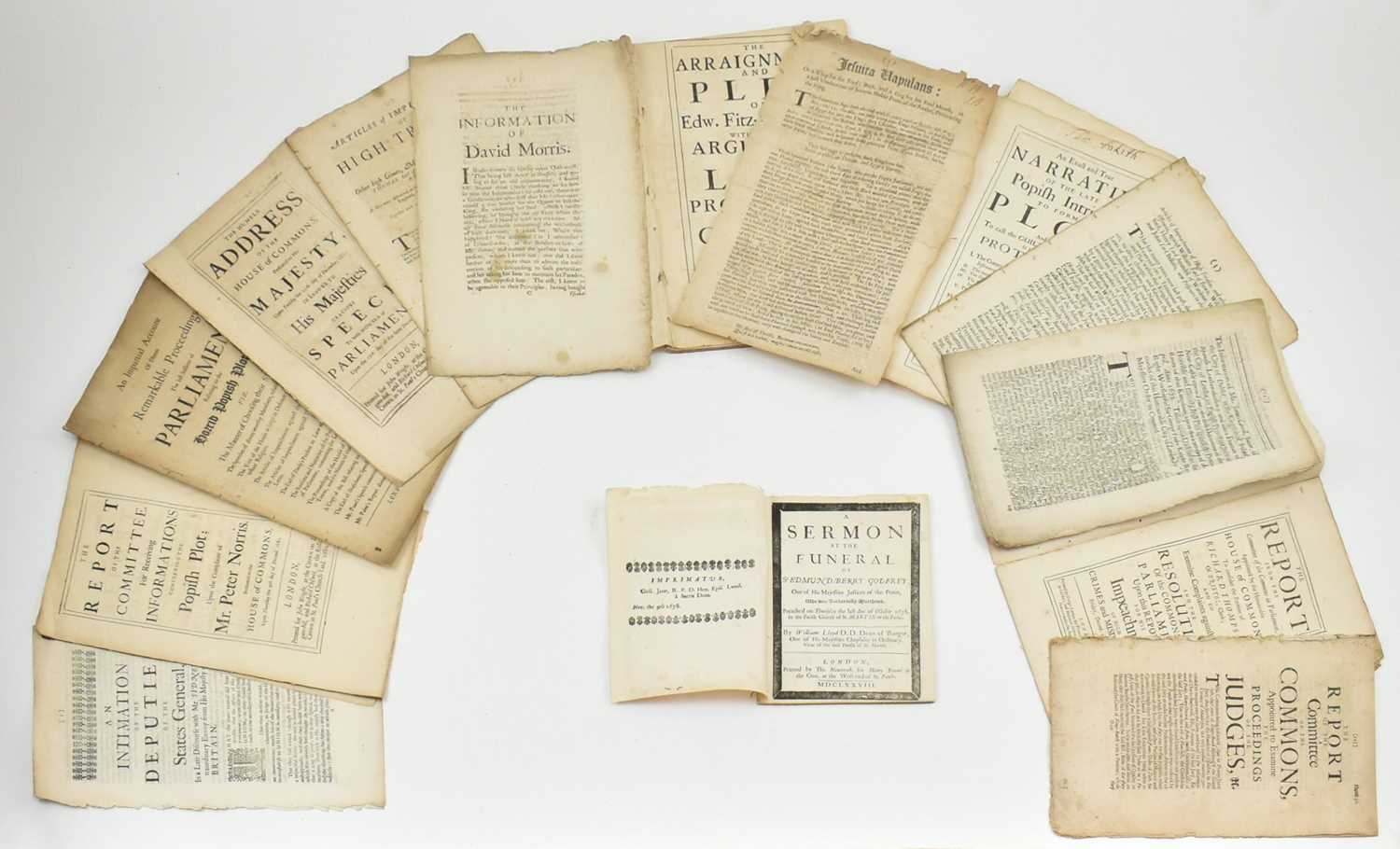 Lot 100 - POPISH PLOT. FOURTEEN 17TH CENTURY PAMPHLETS