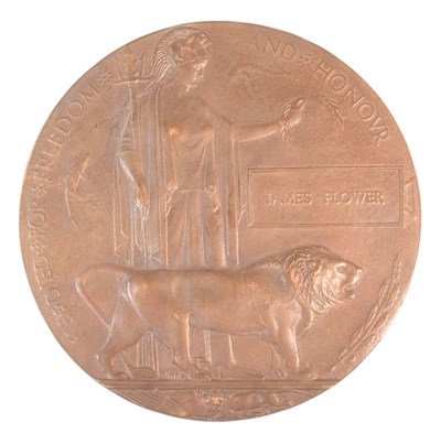 Lot 83 - WWI FIRST WORLD WAR DEATH PENNY PLAQUE