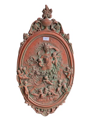 Lot 769 - EARLY 20TH CENTURY FRENCH OVAL WALL PLAQUE
