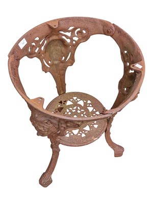Lot 785 - VICTORIAN CAST IRON BRITANNIA PUB TABLE