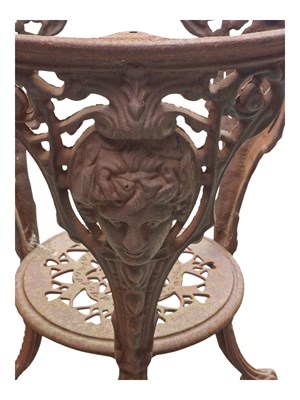 Lot 785 - VICTORIAN CAST IRON BRITANNIA PUB TABLE