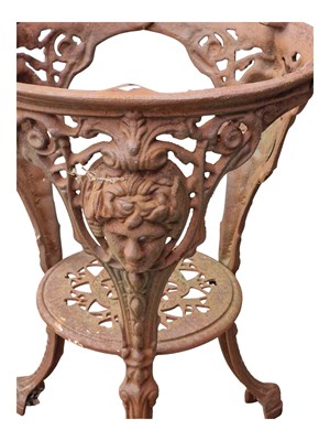 Lot 785 - VICTORIAN CAST IRON BRITANNIA PUB TABLE