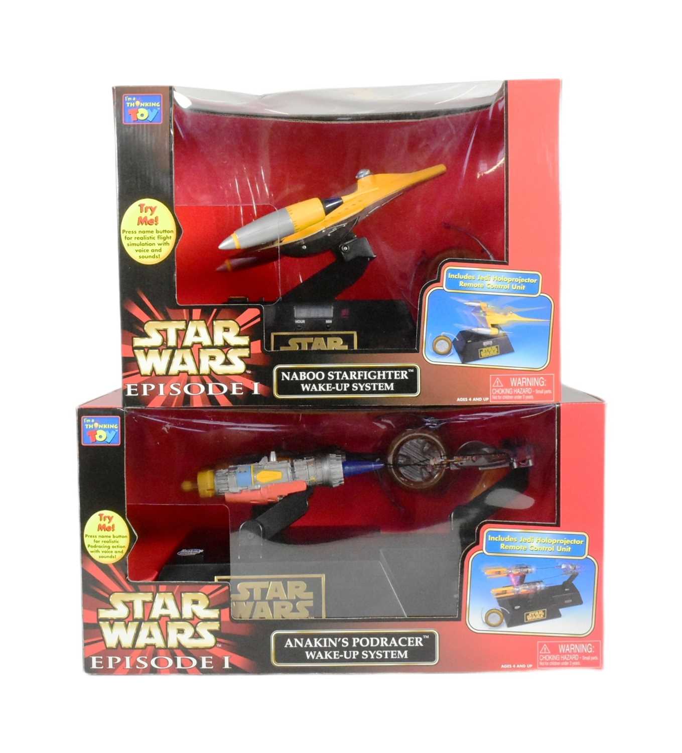 VINTAGE Star Wars Naboo Starfighter Wake online Up System Alarm Clock Episode